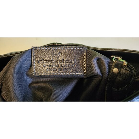 Alberta Di Canio Soft Black Genuine Leather Tote/Hobo Shoulder Bag Purse - Picture 3 of 7